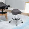 Ergonomic Rolling Saddle Stool PU Leather Hydraulic Spa Stool Height Adjustable Swivel Drafting Medical Salon Chair, Grey