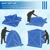 Red 2 Person Insulated Ice Fishing Shelter Pop-Up Portable Ice Fishing Tent with Carry Bag and Anchors for -22℉