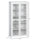Freestanding Kitchen Pantry, 5-tier Storage Display Cabinet, Curio Cabinet with Adjustable Shelves and 2 Glass Doors for Living Room, Dining Room, White