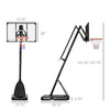 Portable Basketball Hoop, 9.6-11.5FT Screw Jack Height-Adjustable Basketball System with 42'' Backboard and Wheels for Kids Junior Adults Indoor Outdoor Use