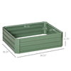 39" x 39" x 12" Set of 2 Raised Garden Bed, Elevated Planter Box with Galvanized Steel Frame for Growing Flowers, Herbs, Succulents, Green
