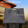 Outsunny Electric Patio Heater with Tip-Over Protection, 1500W Outdoor Heater, Space Infrared Heater with IP54 Rating and Flocking Finish, Black