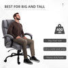 High Back Big and Tall Executive Office Chair 484lbs with Wide Seat with Linen Fabric, Adjustable Height, Swivel Wheels, Light Grey