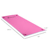 12.5' x 5' Lily Pad Floating Mat with Drink Holders for Pool and Lake, 3-Layer Portable Water Mat Float Dock, Pink