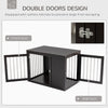 Furniture Style Indoor Dog Crate, End Table Pet Cage Kennel with Double Doors, and Locks, for Medium Dogs, Coffee