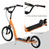 Youth Scooter Kick Scooter for Kids 5+ with Adjustable Handlebar Front and Rear Dual Brakes Inflatable Wheels, Orange