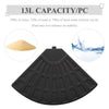 4 Pieces Round Patio Umbrella Base, Cantilever Offset Outdoor Umbrella Weights, 52 Liters Capacity Water or 112 lbs Capacity Sand Set, Black