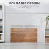 Folding Computer Writing Desk with Metal Frame for Home Office , 47.25"x23.5"x29.5", Natural