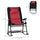 2 Piece Folding Rocking Chair Set with Armrests, Padded Seat and Backrest, Red & Black