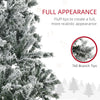 6' Prelit Artificial Flocked Christmas Trees, with Snow Frosted Branches, Cold White LED Lights, Auto Open