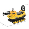 3 in 1 Ride-on Shooting Tank Play Scooter with Real Moving/Shooting Gun Barrel, & Storage Underneath Seat