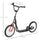 Youth Scooter Kick Scooter for Kids 5+ with Adjustable Handlebar Front and Rear Dual Brakes Inflatable Wheels, Black