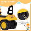 3 in 1 Ride On Toy Excavator Digger Scooter Pulling Cart Pretend Play Construction Truck