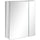 Wall Mounted Bathroom Medicine Cabinet Mirrored Cabinet with Hinged Doors 3-Tier Storage Shelves Silver