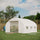 11.5' x 10' x 6.5' Walk-in Tunnel Greenhouse with Zippered Mesh Door, 7 Mesh Windows & Roll-up Sidewalls, Upgraded Gardening Plant Hot House with Galvanized Steel Hoops, White