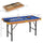 55'' Portable Folding Billiards Table Game Pool Table for Kids Adults With Cues, Ball, Rack, Brush, Chalk,  Blue & Black