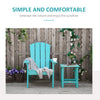 Outdoor HDPE Adirondack Deck Chair,Plastic Lounger with High Back and Wide Seat, Turquoise