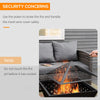 Outdoor Fire Pit Bonfire with Spark Screen Cover, Log Burning Bowl with Poker for Patio, or Backyard, Black