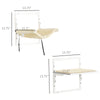 6PCs Modern Cat Wall Shelves, Steel Wall-mounted Climbing Shelf Set, Height Adjustable Kitten Activity Center with Jumping Platform, Cream