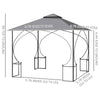 10' x 10' Patio Gazebo Canopy Outdoor Pavilion with Mesh Netting SideWalls, 2-Tier Polyester Roof, & Steel Frame, Dark Grey
