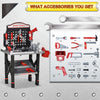 Kids Workbench Tool Workshop w/ Storage Box Electric Drill for 3-6 Year Olds