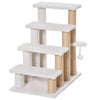 4 Levels Cat Steps, Pet Stairs Carpeted Ladder, Kitten Tree Climber with Scratching Posts, Hanging Play Ball, Side Step, for High Bed, Sofa