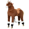 Kids Ride-on Walking Horse with Easy Rolling Wheels, Soft Huggable Body, & a Large Size for Kids 5-16 Years