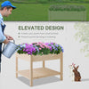 36" x 36" Raised Garden Bed with Storage Shelf, 2 Tiers Elevated Wooden Planter Box Stand for Vegetable Flower Herb, Balcony and Backyard
