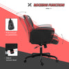 Racing Gaming Chair Faux Leather Adjustable Height with Wheels  Armrest  Mid Back Home Office  Red
