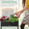 Elevated Metal Raised Garden Bed with Rattan Wicker Look, Underneath Tool Storage Rack, Sophisticated Modern Design Black