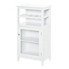 Wine Cabinet with 4 Bottle Wine Rack, Bar Cabinet with Acrylic Door, Open Shelf and Adjustable Shelf, Liquor Cabinet, Wine Rack Cabinet, White