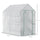 47" x 73"x 75" Walk-in Greenhouse, Outdoor Portable Plant Flower Growing Warm House with Roll-up Door and 4 Shelves, White