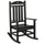 Outdoor Rocking Chairs, Traditional Porch Rocker, Fade-Resistant HDPE Rocker Chair with Slatted Design for Outdoor & Indoor Use, Black