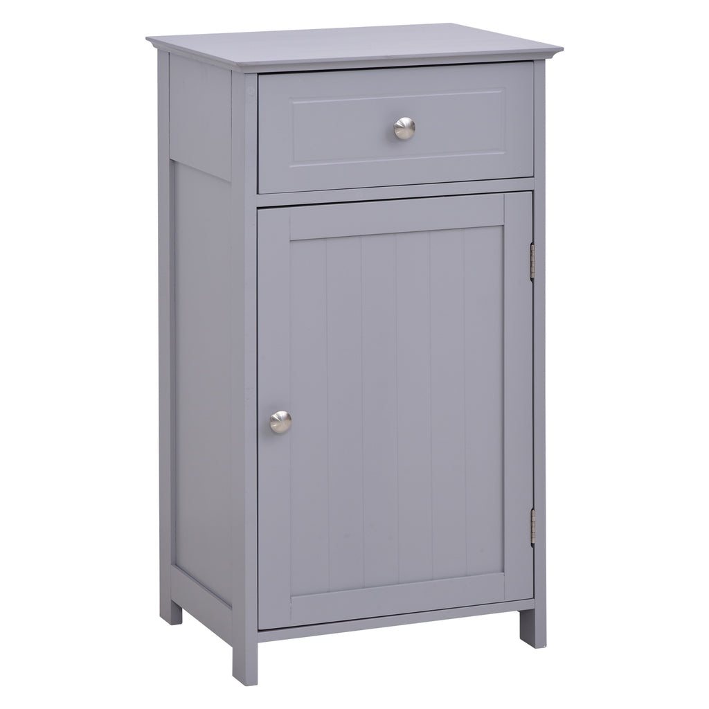 Bathroom Cabinet with Drawer and Shelf, Toilet Vanity Cabinet for Toilet Paper, Towels or Shampoo, Grey