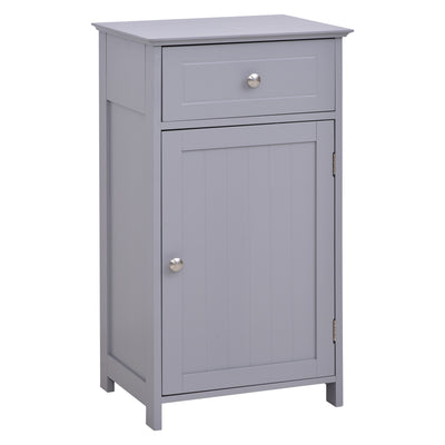 Bathroom Cabinet with Drawer and Shelf, Toilet Vanity Cabinet for Toilet Paper, Towels or Shampoo, Grey