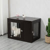 Furniture Style Indoor Dog Crate, End Table Pet Cage Kennel with Double Doors, and Locks, for Medium Dogs, Coffee