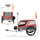 Dog Bike Trailer 2-in-1 Travel Dog Stroller, Small Pet Bicycle Cart Carrier with Universal Coupler, Safety Leash, and Easy Fold Design, Red
