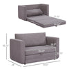 Light Grey  Pull Out Sofa Bed, Modern Convertible Loveseat Sleeper, Upholstered Sleeper Sofa for Small Space