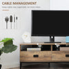 Corner TV Stand for TV up to 46", Entertainment Center with Open Storage and Drawers, TV Table with Steel Legs, Coffee