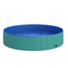 Dog Bathing Tub 12" x 56" Collapsible PVC Pet Foldable Swimming Pool Green / Blue