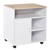 Printer Stand Multipurpose Moveable Filing Cabinet with Ample Inner Storage Space & 4 Easy-Rolling Wheels, White