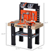 64 Piece Tool Workshop Kids Play Set Workbench and Construction Toy for 3+-Year-Old with Shelf Storage Box