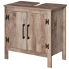 Under Sink Bathroom Floor Storage Cabinet with Double Door Space Saver Organizer Reclaimed Barnwood