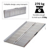 Lightweight Aluminum Alloy Portable Skidproof Folding Wheelchair Carrier Ramp with Carrying Handle, 4'