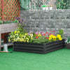 4' x 4' x 1' Galvanized Raised Garden Bed, Planter Raised Bed with Steel Frame for Vegetables, Flowers, Plants and Herbs, Grey
