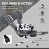 High-Back Massaging Office Chair Reclining Office Chair with Footrest Headrest Swivel Wheels Adjustable Height Gray