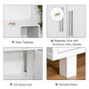 Wooden Cat Litter Box Enclosure & House with Nightstand/End Table Design  Scratcher  & Magnetic Doors  White