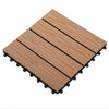 12"x 12" Wood-Plastic Composite 11PCS Quick Interlocking Flooring & Patio Deck Tiles - Teak