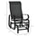 Gliding Lounger Chair, Outdoor Swinging Chair with Smooth Rocking Arms and Lightweight Construction for Patio Backyard, Black