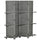 4 Panel 67" Tall Wood Wall Divider Room Divider with 3 Display Shelves, and Folding Storage for Bedroom or Home Office, Grey